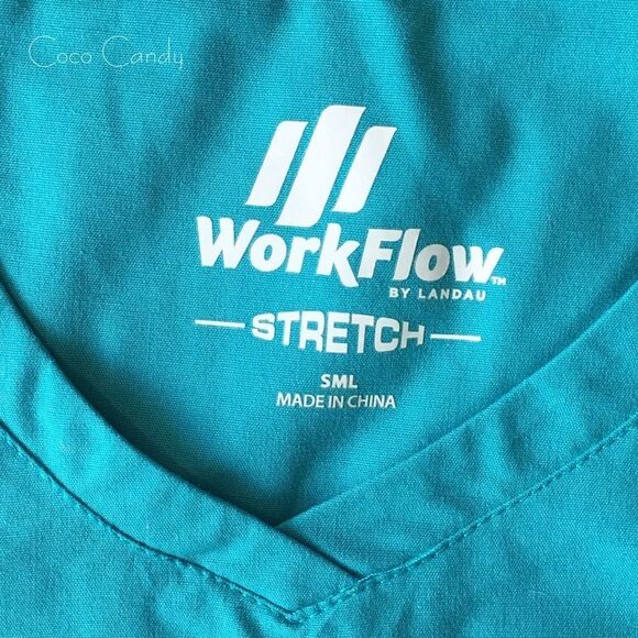 🔃Workflow By Landau Green Scrub Top - Picture 4 of 5